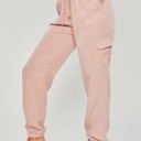 PinkStone Small Tencel Cargo Pocketed Joggers