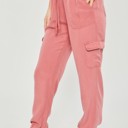 Terra Pink Small Tencel Cargo Pocketed Joggers