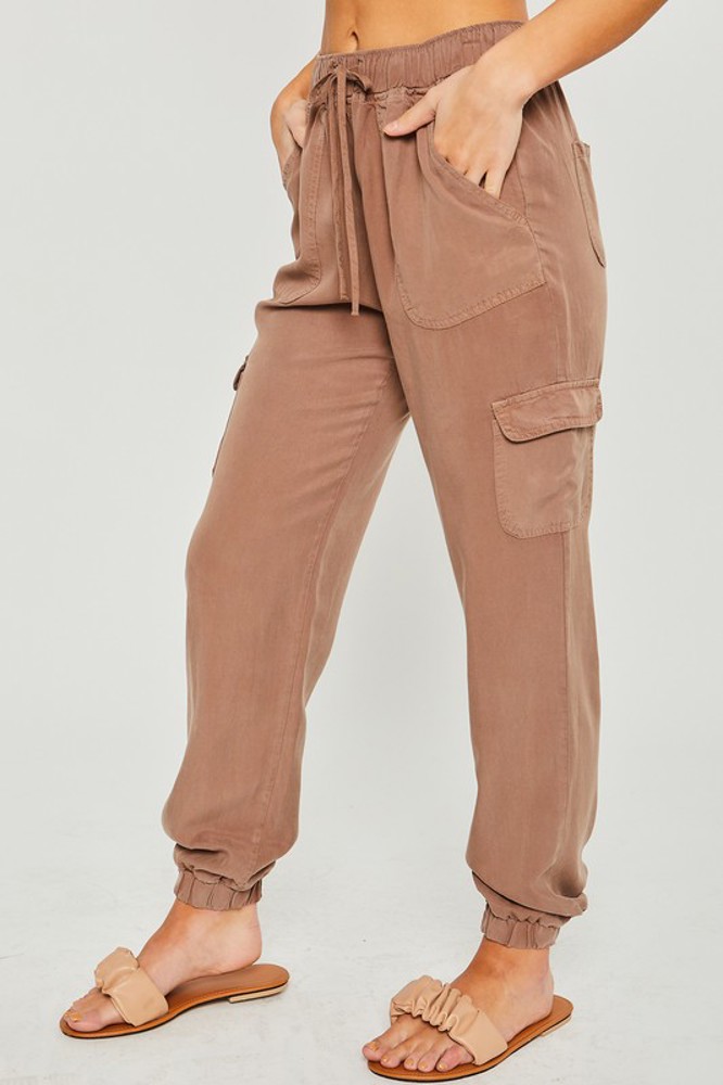 Tencel Cargo Pocketed Joggers