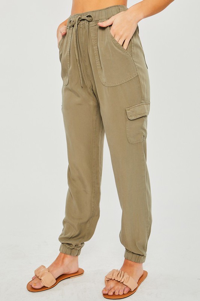 Tencel Cargo Pocketed Joggers