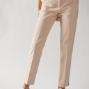  Solid Straight Leg Trouser Pants / S-XL