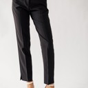  Solid Straight Leg Trouser Pants / S-XL