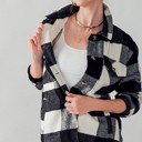  Sherpa-Lined Buffalo Plaid Button-Down Jacket