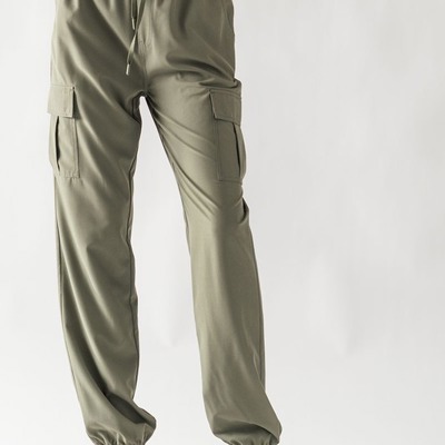 Elastic Drawstring Cargo Pocket Jogger