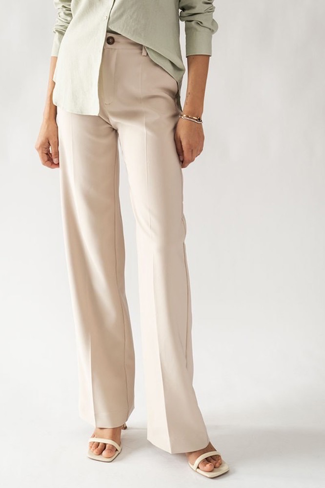 Solid Straight Leg Trouser Pants / S-XL