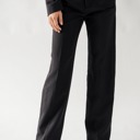  Solid Straight Leg Trouser Pants / S-XL