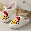 Happy Santa S Sherpa Fuzzy Slippers Collection