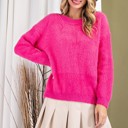  Tie Back Round Neck Sweater