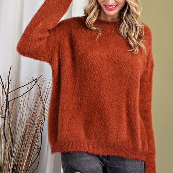 Tie Back Round Neck Sweater