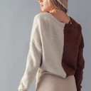  Color Block Cropped Cardigan