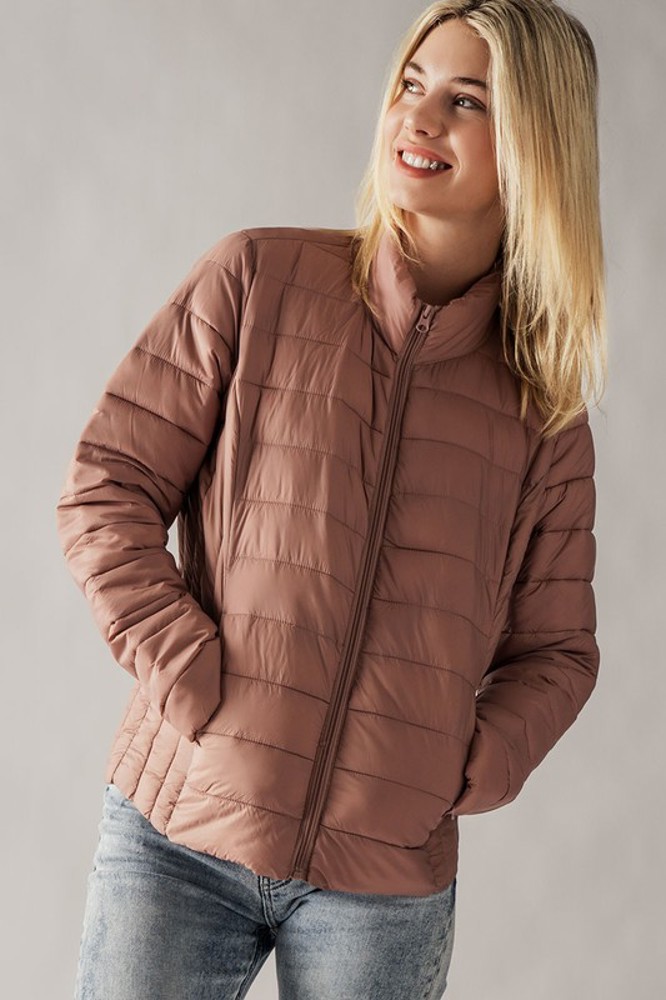 Ultra Lightweight Padded Thermal Zip Up Jacket