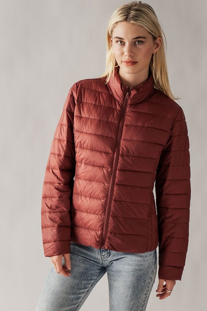 Ultra Lightweight Padded Thermal Zip Up Jacket