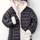  Cozy Sherpa Fleece-Lined Reversible Hooded Puffer Jacket