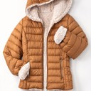  Cozy Sherpa Fleece-Lined Reversible Hooded Puffer Jacket