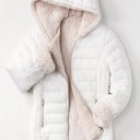  Cozy Sherpa Fleece-Lined Reversible Hooded Puffer Jacket