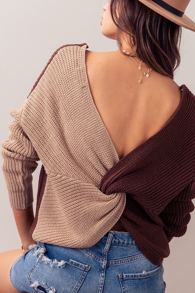 Twist Back Sweater