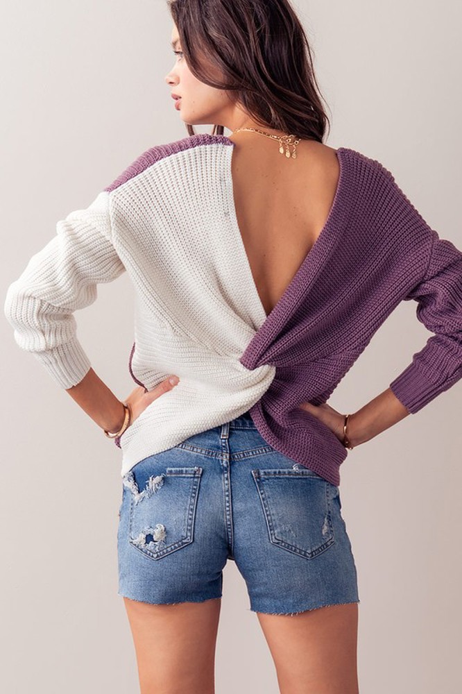 Twist Back Sweater