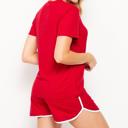 Red S-M Comfy Shorts and Tee Set / 2 Piece Set