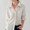  Corduroy Button-Down Long Sleeve Shirt