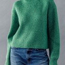  Turtle Neck Rib Knit Sweater