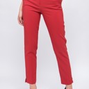  Solid Straight Leg Trouser Pants / S-XL