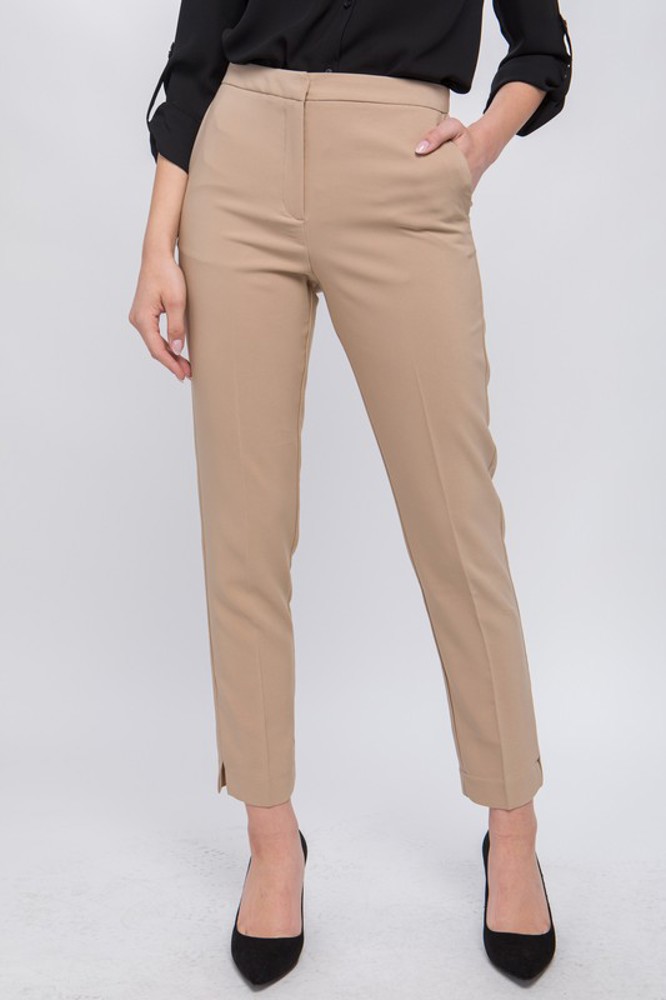 Solid Straight Leg Trouser Pants / S-XL