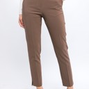  Solid Straight Leg Trouser Pants / S-XL