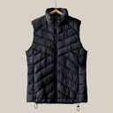  Chevron Quilt Puff Vest with Storage Pouch