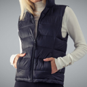  Stand Collar  Puff Vest with Storage Pouch