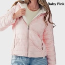 BabyPink Small Cozy Sherpa Fleece-Lined Reversible Hooded Puffer Jacket