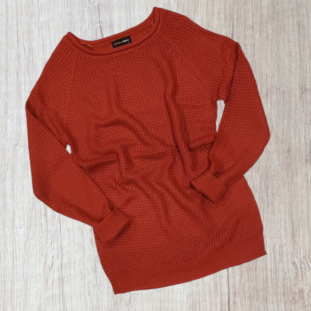 Waffled Long Sleeve Sweater