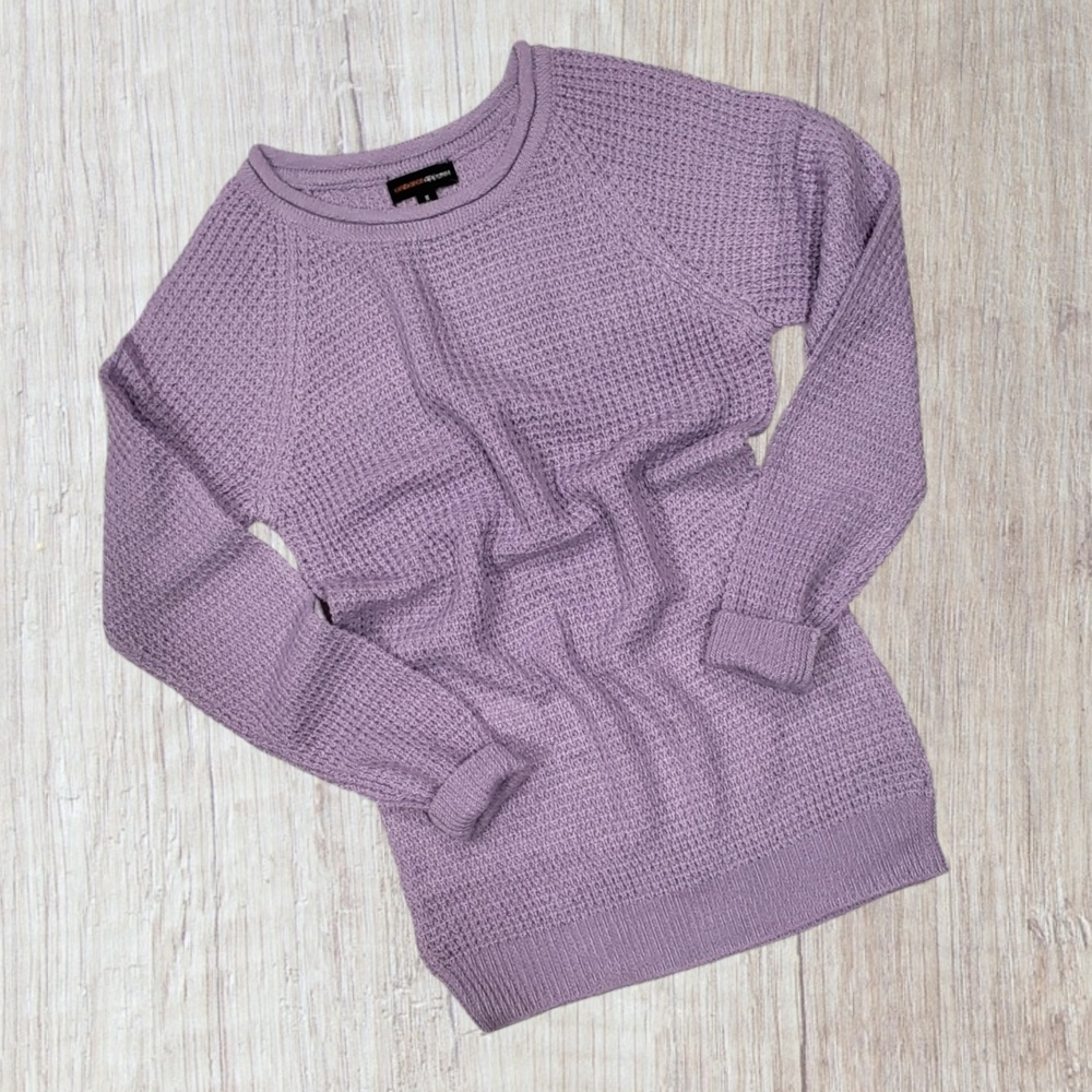 Waffled Long Sleeve Sweater