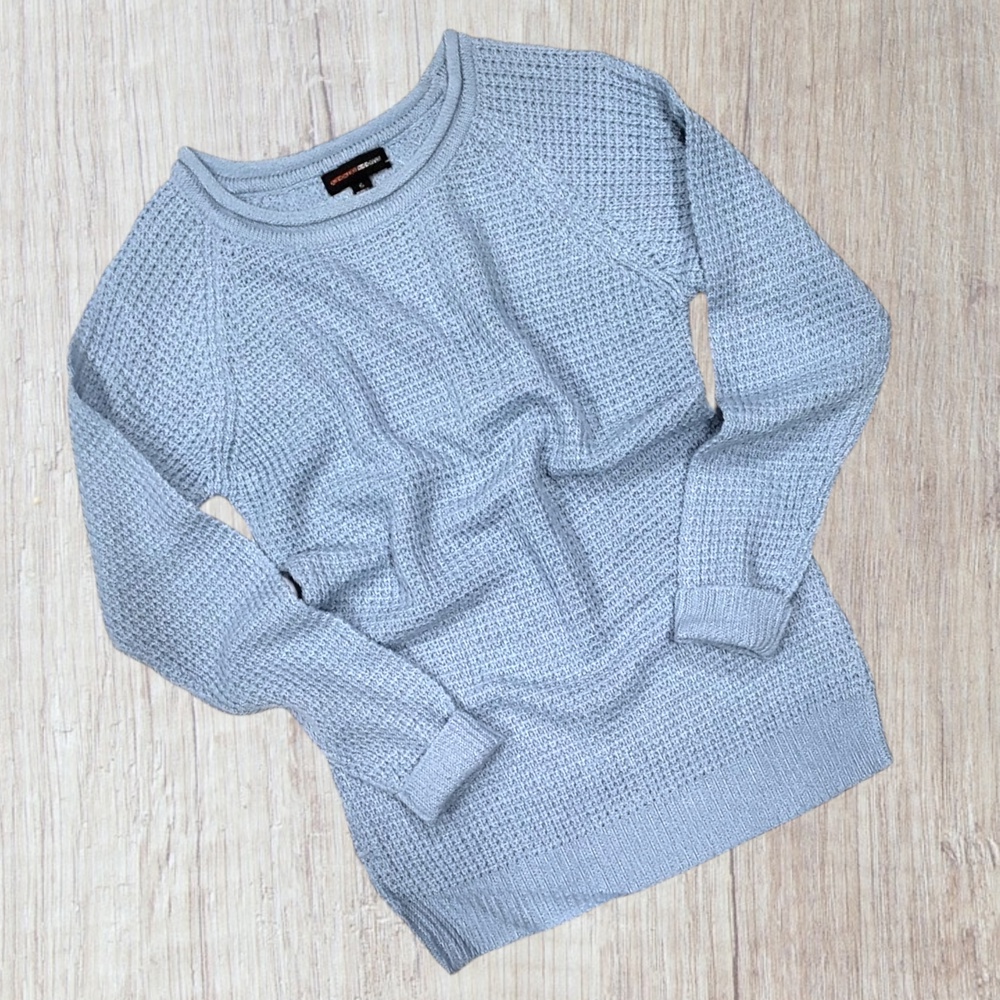 Waffled Long Sleeve Sweater