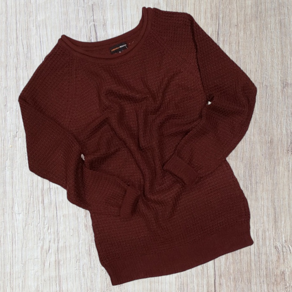 Waffled Long Sleeve Sweater