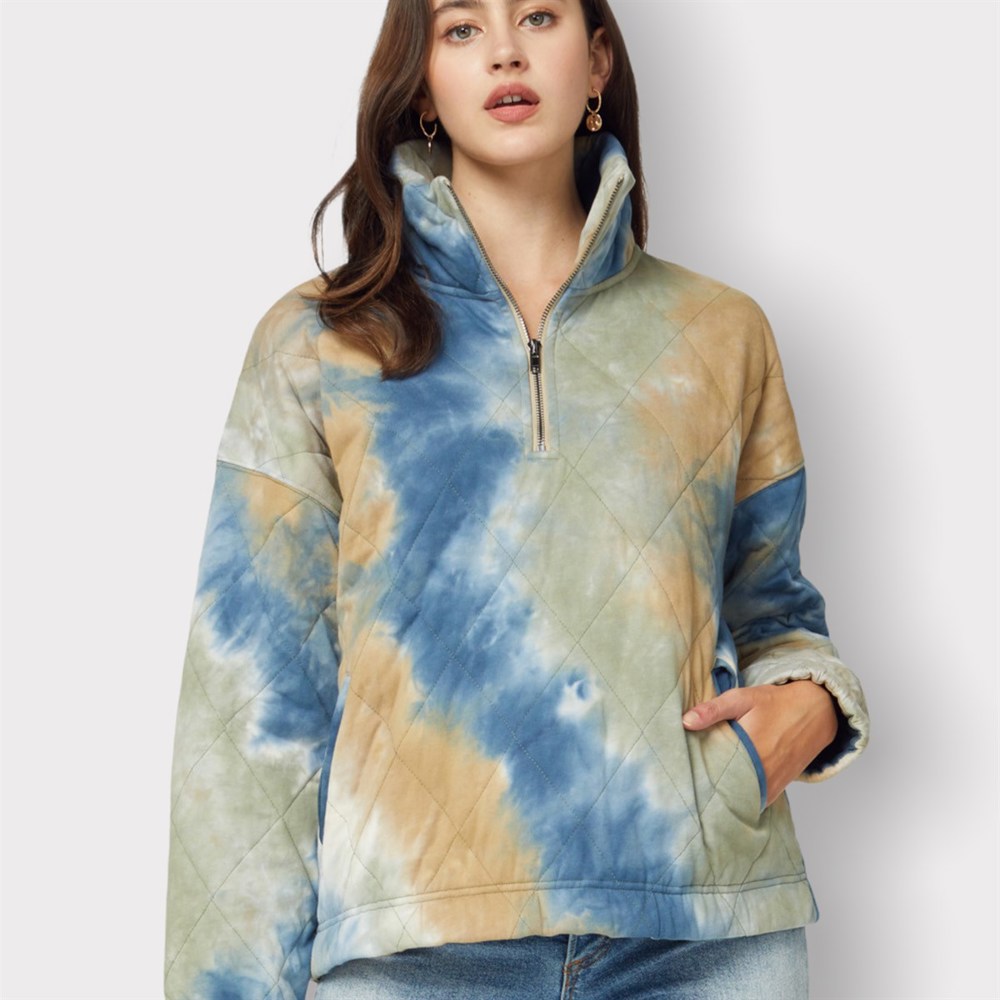 Tie Dye Quilted Anorak S-2X