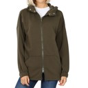 Olive Small Zip Up Hoodie Jacket