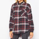  Cotton Button Down Flannel Plaid Top