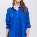 Royal Small Oversized Linen Pocketed Shirt