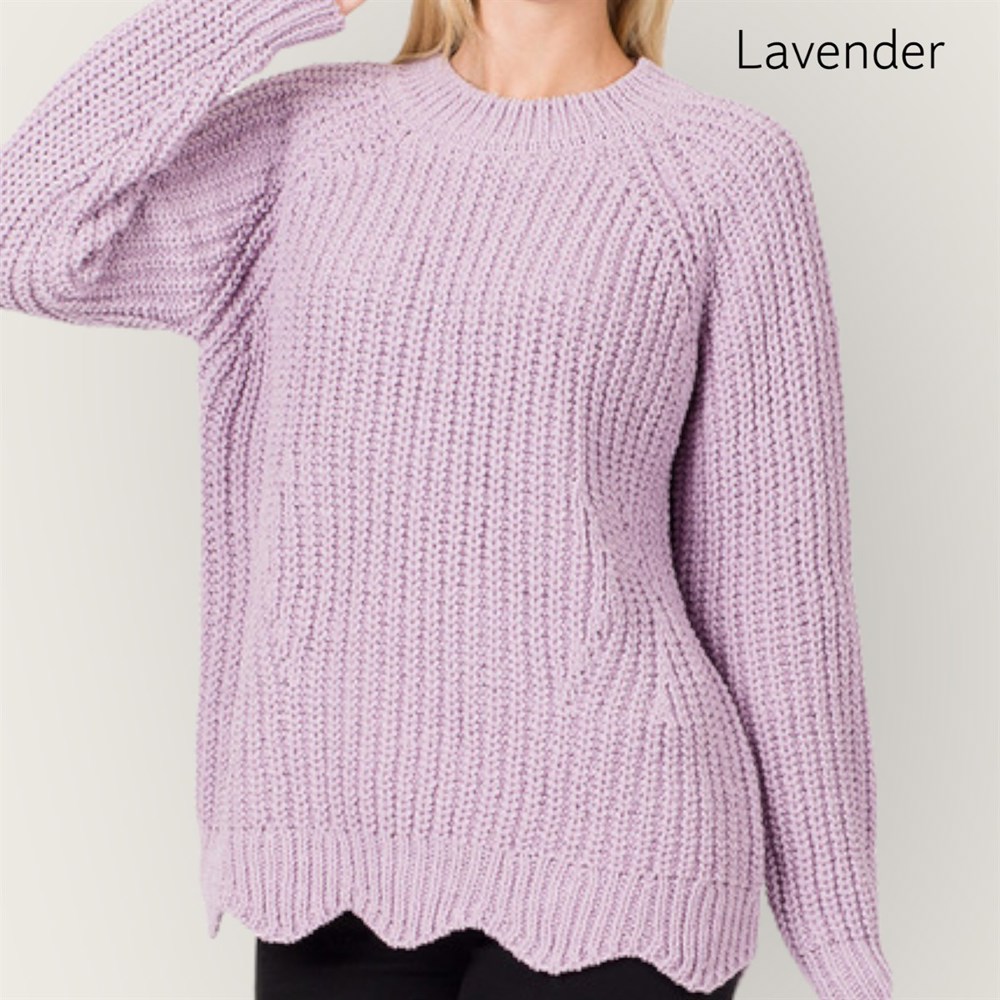 Scallop Hem Sweater