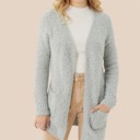  Popcorn Open Front Cardigan