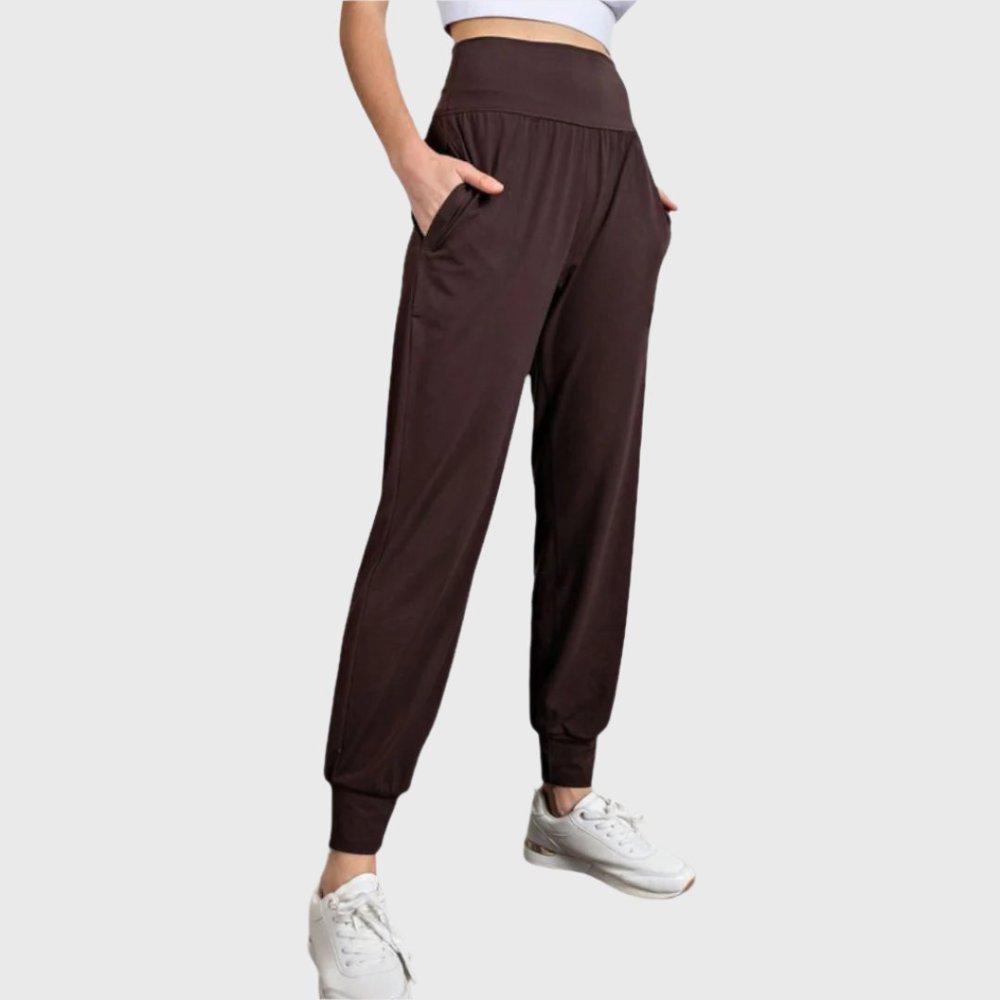 High-Waisted Pocketed Joggers