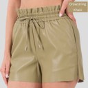  Vegan Leather High-Waist Shorts