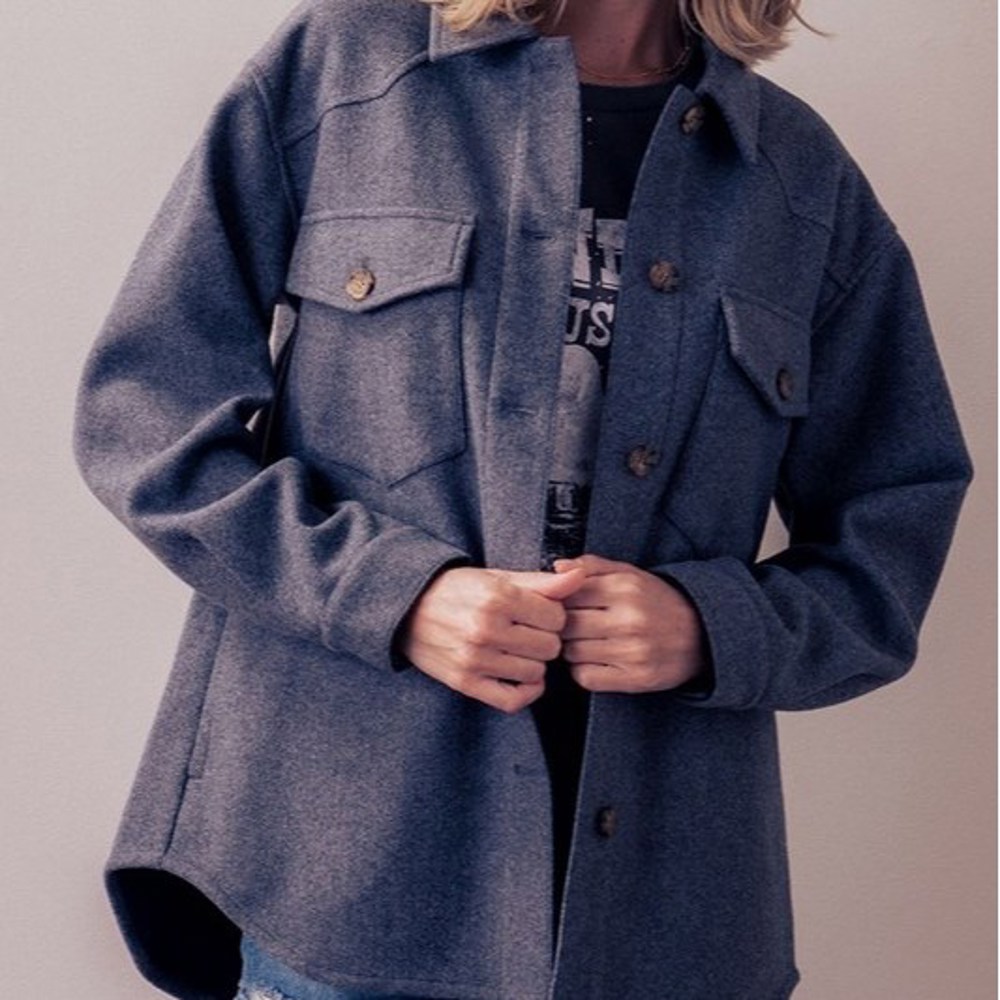 Oversized Felted Flannel Shacket