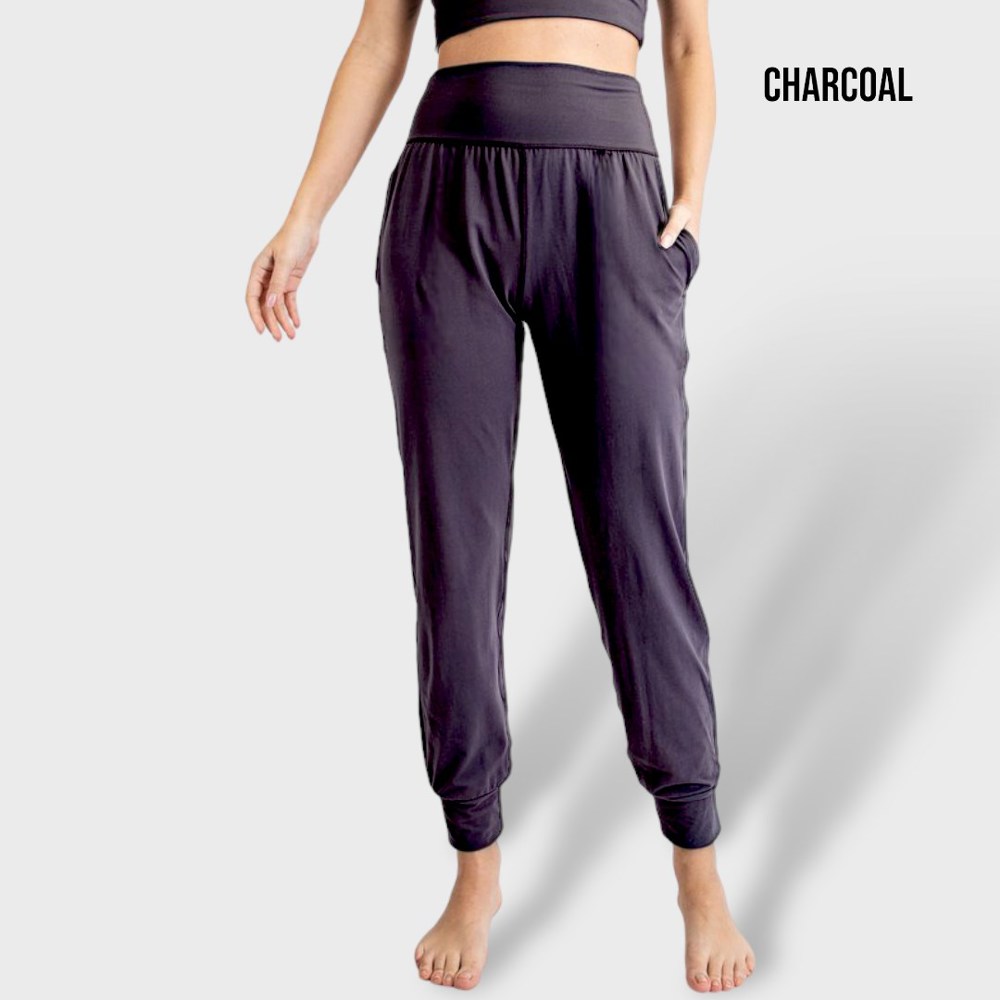 High-Waisted Pocketed Joggers