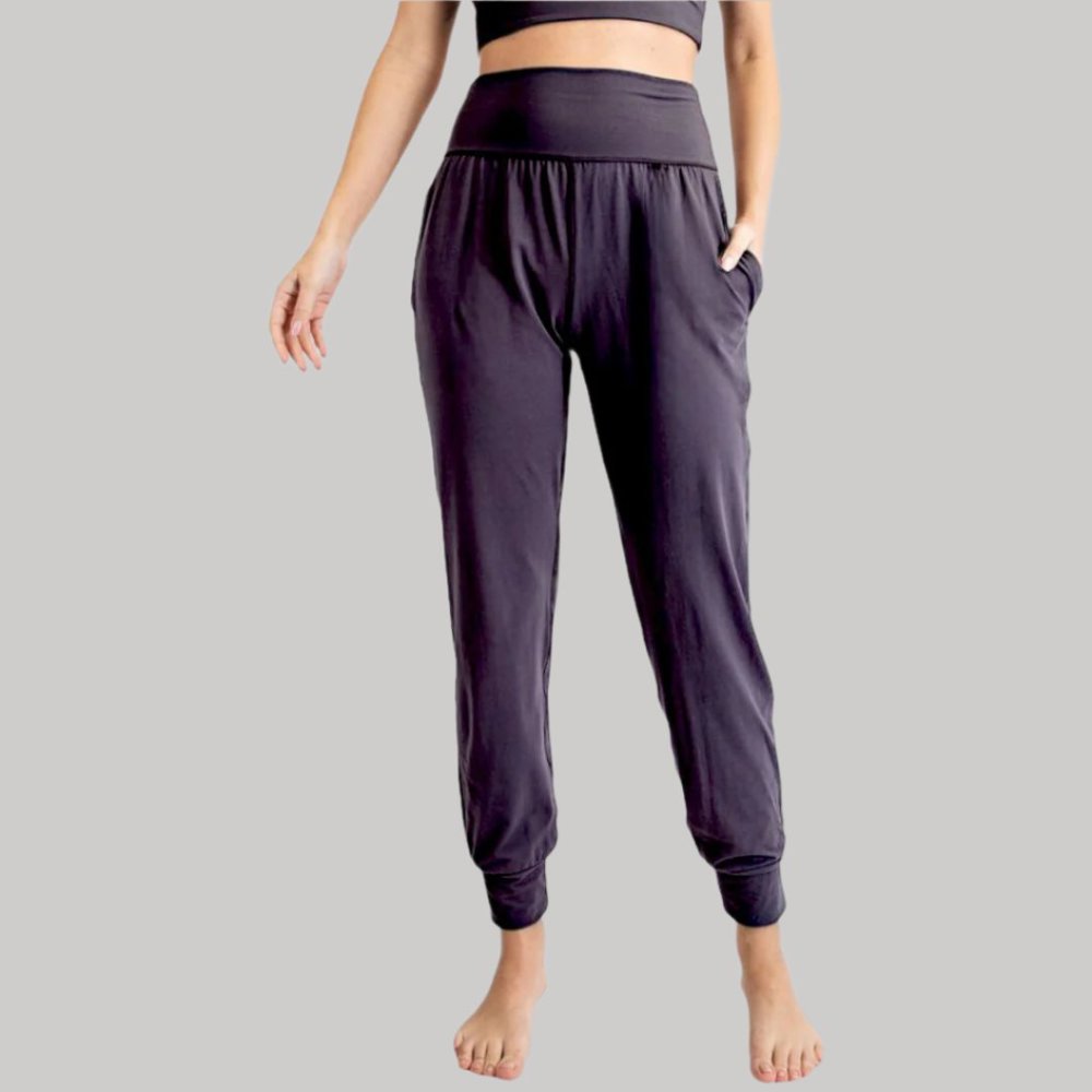 High-Waisted Pocketed Joggers