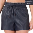  Vegan Leather High-Waist Shorts