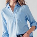  Basic Linen Relaxed Fit Button Down Shirt