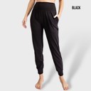 Black Small High-Waisted Pocketed Joggers