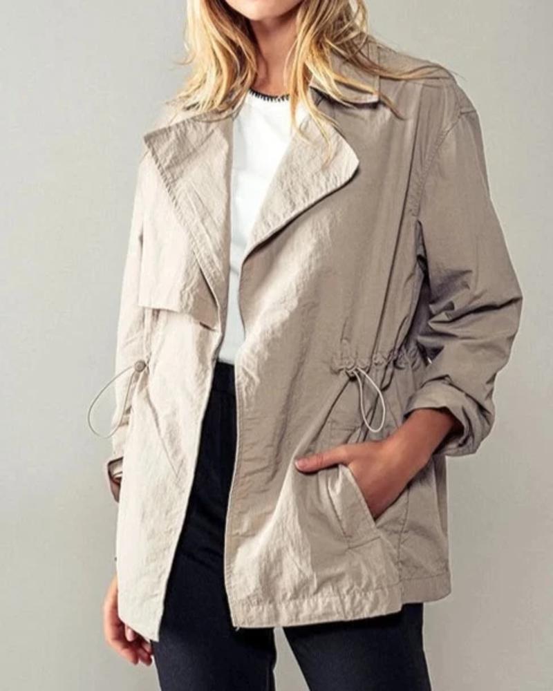 Lightweight Windbreaker Trench Jacket