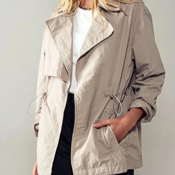 Lightweight Windbreaker Trench Jacket